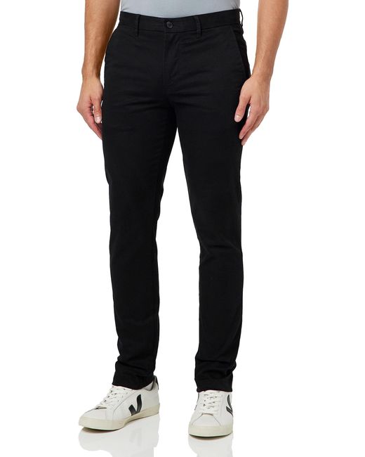 Tommy Hilfiger Black Bleeker Chino 1985 Pima Cotton Trousers for men