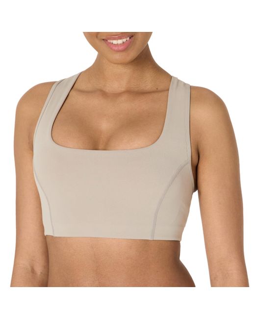 Amazon Essentials Natural Active Formflex Buttery Soft Light Support Square Neck Racerback Sports Bra