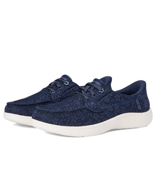 Skechers Blue Hands Free Slip-ins On-the-go Flex Radiant-leilani Boat Shoe