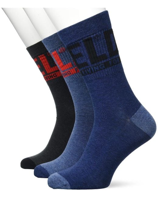 DIESEL Blue Skm-ray-threepack Sock for men