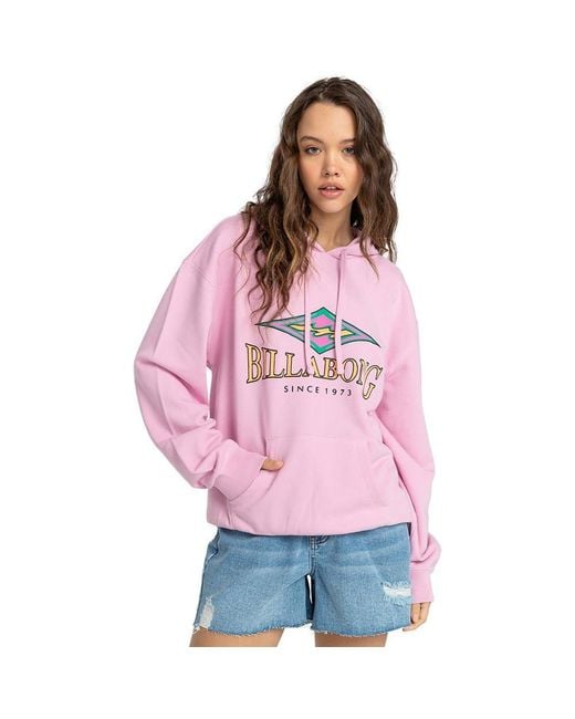 Billabong Pink Pullover Hoodie For - Pullover Hoodie - - S