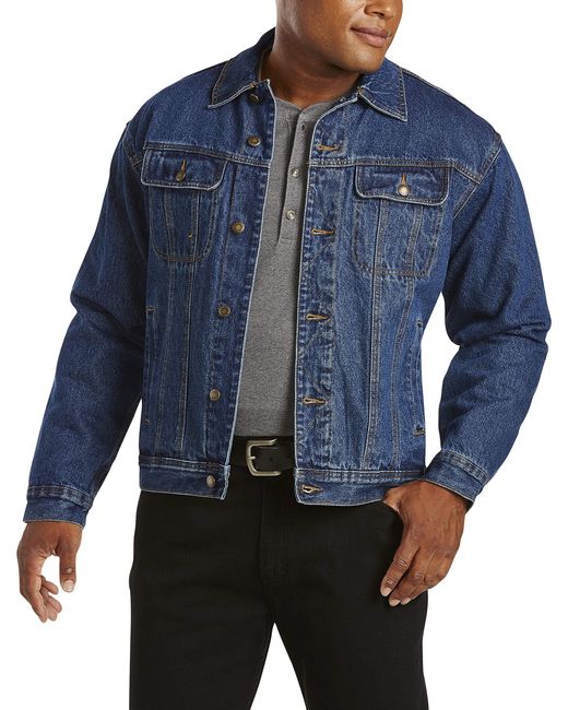 wrangler big and tall denim jacket