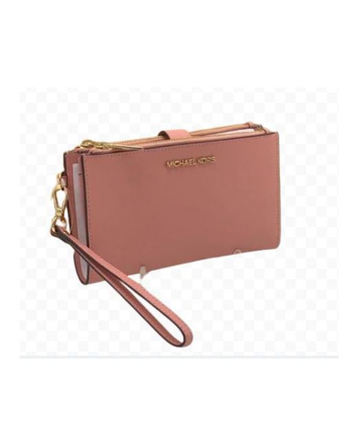 Michael Kors Jet Set Travel Double Zip Wristlet in Pink Lyst UK
