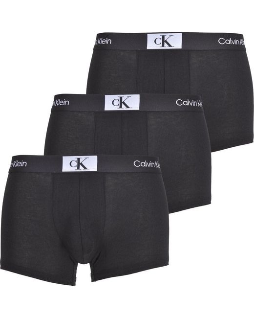 Trunk 3PK di Calvin Klein in Black da Uomo