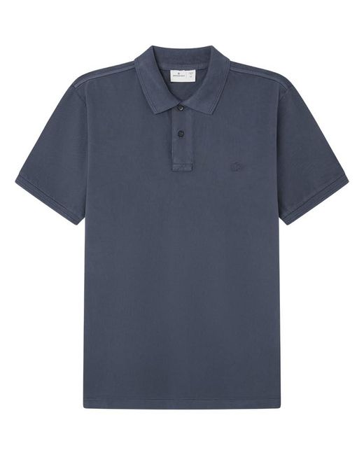 Reconsider Basic GARTMENT Dye Pique Polo Shirt IN Regular FIT. Contrasting Embroidery Tree Logo Camisa Springfield de hombre de color Blue