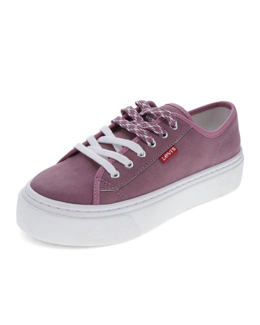 Levi's Purple S Dakota Synthetic Suede Lowtop Casual Lace Up Sneaker Shoe