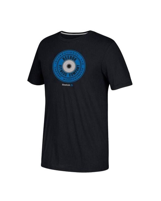 Reebok Crossfit Black Plated Dual-blend T-shirt for men