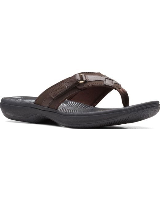Clarks Black S Breeze Sea Flip-flop Sandals
