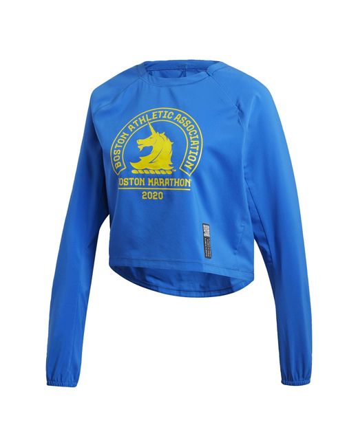 Adidas Blue Boston Marathon® 2020 Logo Sweatshirt