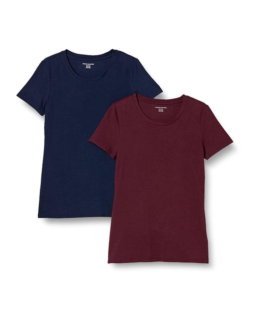Amazon Essentials Blue Classic-fit Short-sleeve Crewneck T-shirt