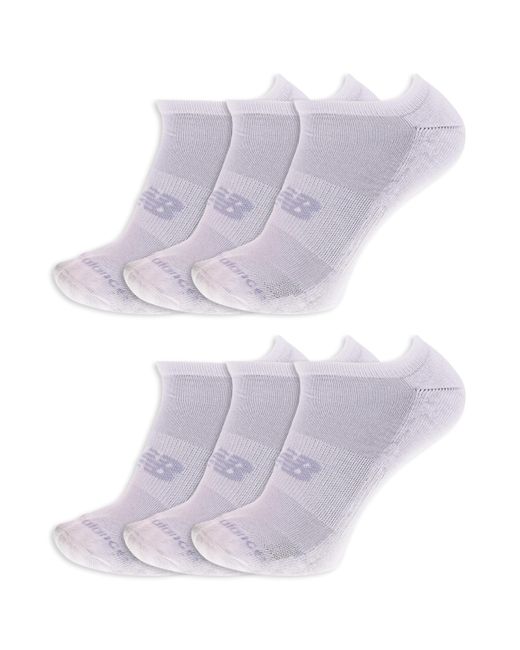 New Balance Purple Adult's And Performance Cushioned No Show Socks-6 & 12 Moisture Wicking
