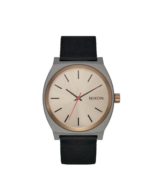 Nixon Metallic 's Analog Japanese Quartz Watch With Nylon Strap A1396-5239-00
