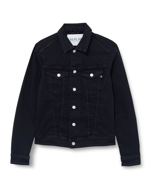 Replay Blue Mv842j Denim Jacket for men