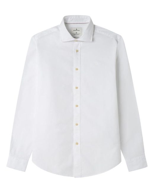 New Light Oxford Shirt with Removable Whalebone IN Lapel Collar Camisa Ligera Springfield de hombre de color White