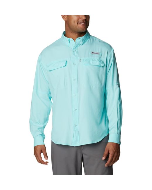 Columbia Blue Skiff Guide Woven Long Sleeve for men
