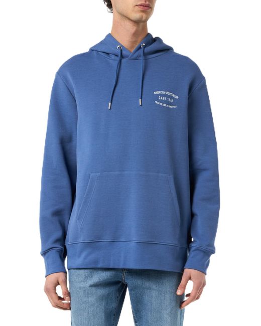 Gant SMALL Graphic Sweat Hoodie Kapuzenpullover in Blue für Herren