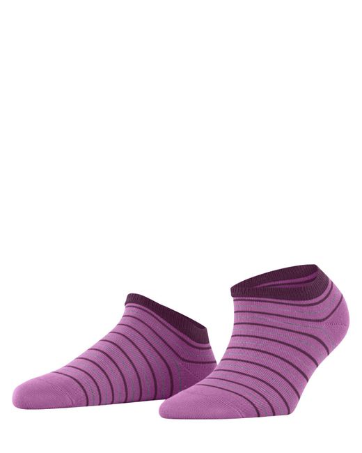 Falke Purple Stripe Shimmer W Sn Cotton Low-cut Patterned 1 Pair Sneaker Socks