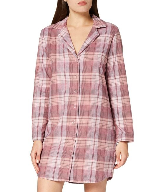 Iris & Lilly Red Long Sleeve Flannel Nightdress