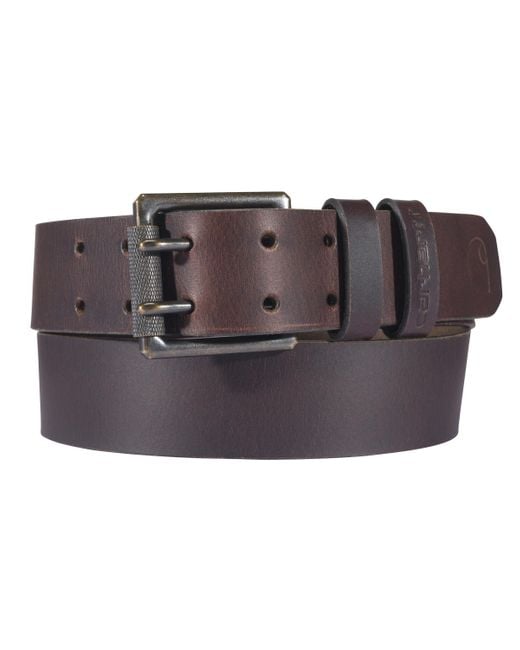 Carhartt Brown Double Prong Leather Belt for men