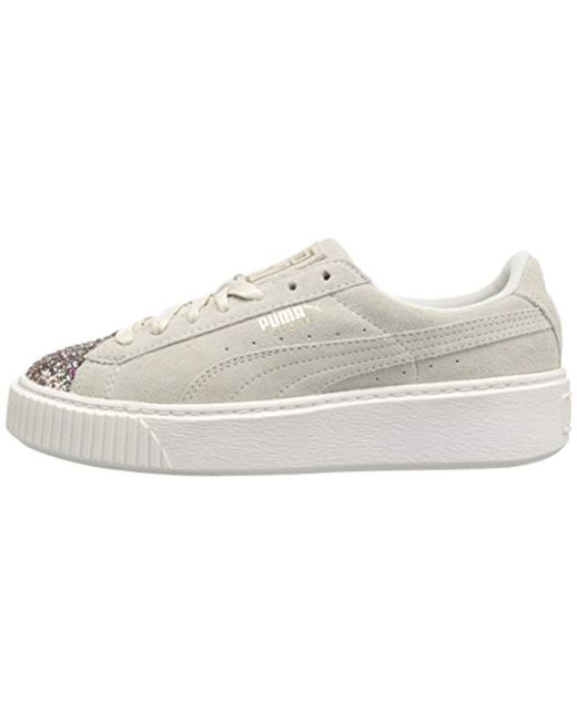 puma suede platform crushed gem