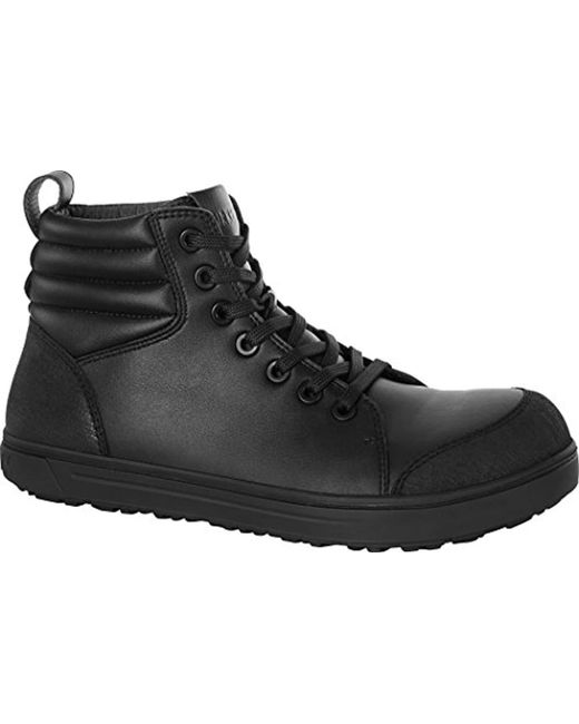 Birkenstock Black Safety Shoes With Steel Cap Microfiber Vegan Qs 700 for men