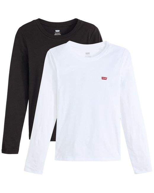 2-Pack Essential Long-Sleeve tee T-Shirt Levi's de color White