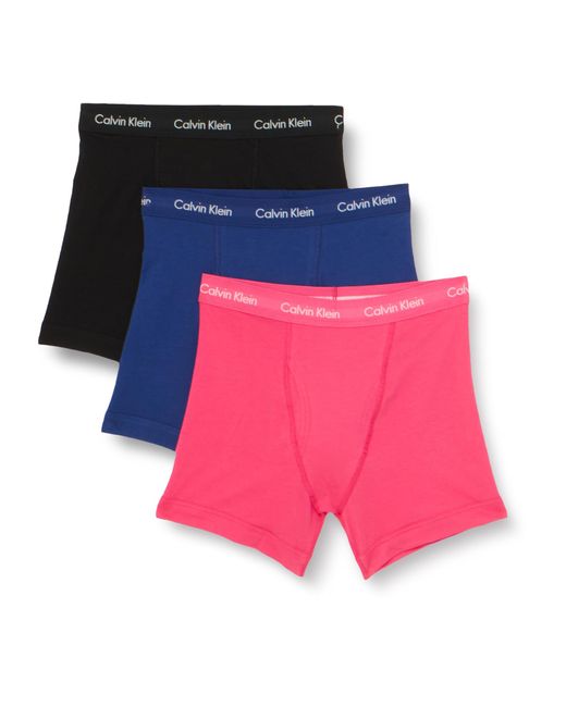 Calvin Klein Shorts Boxer Slip 3pk in het Pink voor heren