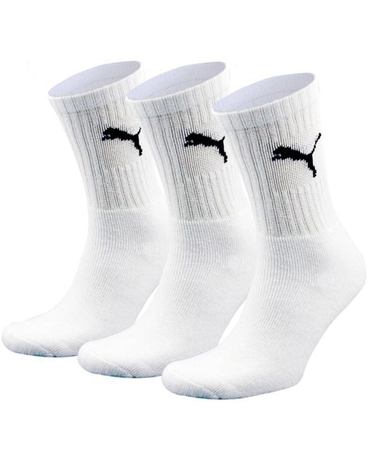 PUMA White 6 Paar Sportsocken Tennis Socken Gr. 35-49 für sie und ihn