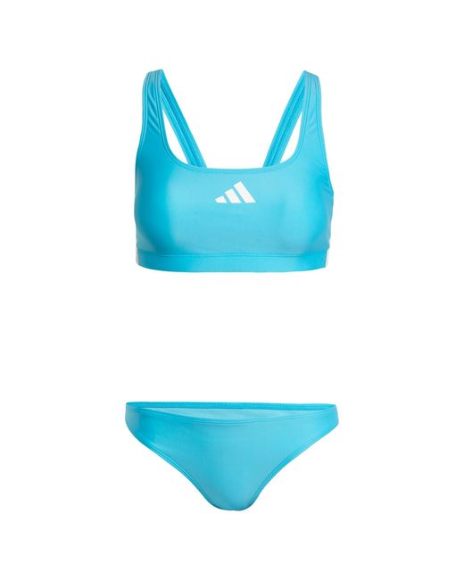Adidas Originals Bikini Met 3-Stripes En V-Achterkant in het Blue
