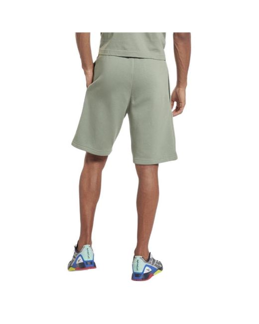 Reebok Green Identity Fleece Shorts for men