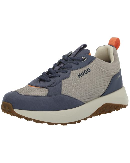 HUGO Blue Running Style Mix Material Sneakers for men