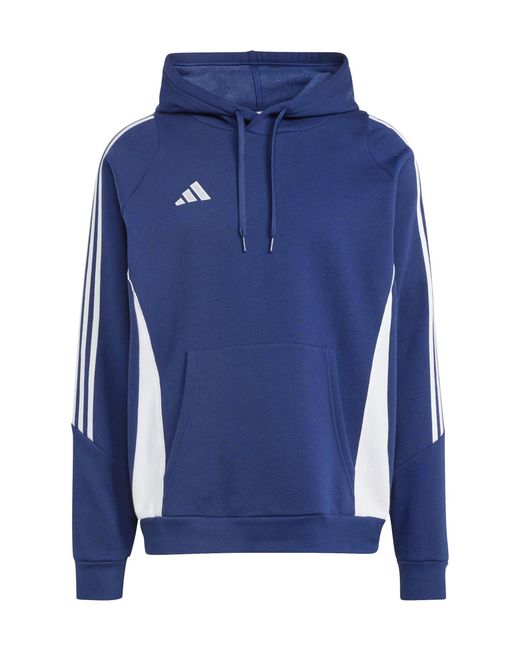 Adidas Blue Teamsport Textil - Sweatshirts Tiro 24 Hoody blauweiss