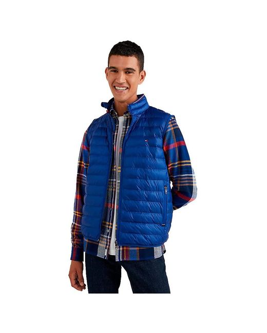 Packable Recycled Vest Tommy Hilfiger pour homme en coloris Blue