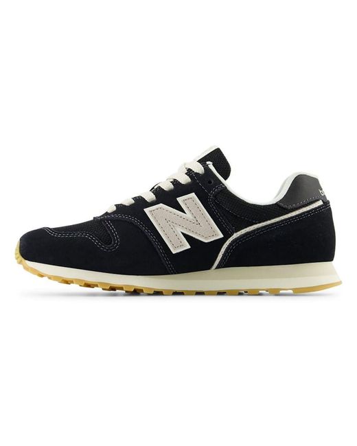 New Balance Blue Heritage Design 373v2 Classic Suede Mesh Trainers