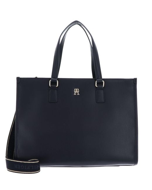 Tommy Hilfiger Black Th Monotype Tote Aw0aw15978