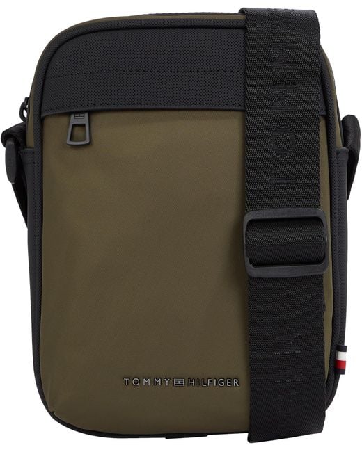 Tommy Hilfiger Repreve Mini Reporter Bag Met Logo Voor in het Green voor heren