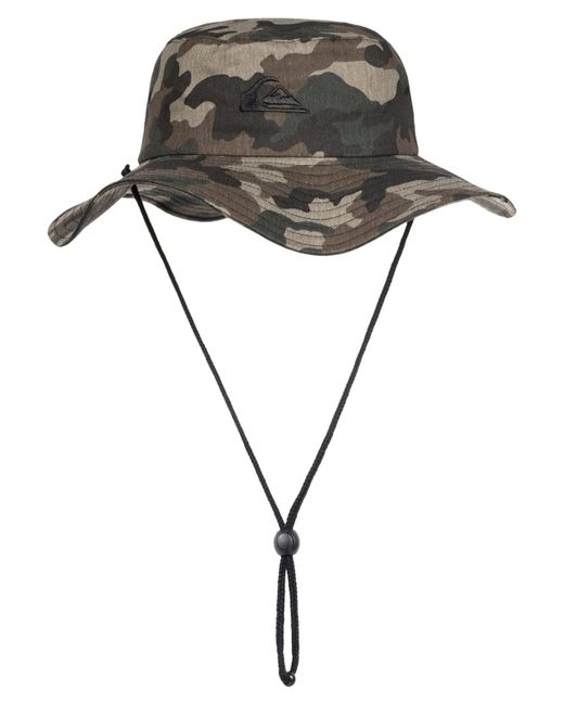 Quiksilver Gray Bushmaster Sun Protection Floppy Visor Bucket Hat for men