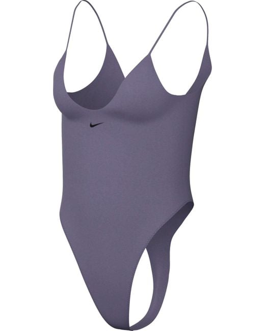 Body sportivo da donna Chll Knt Cami Bdysuit di Nike in Purple