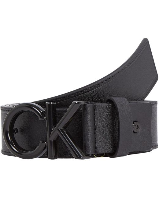 Calvin Klein Black Adj Metal Bombe 35mm Belts for men