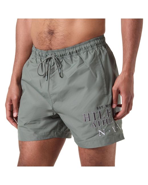 Tommy Hilfiger Medium Trekkoord Stonewash Groen S in het Gray voor heren