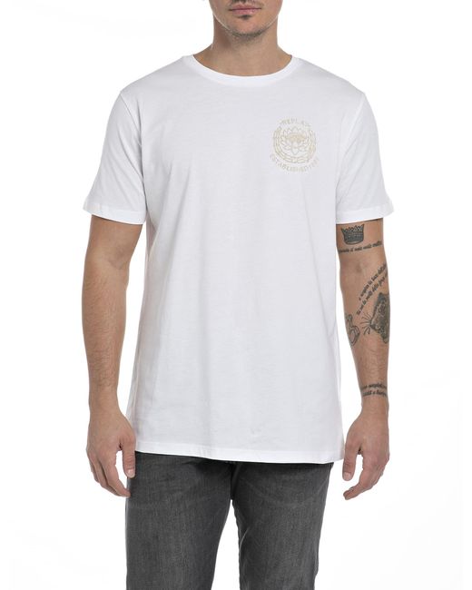 M6566B T-Shirt Replay en coloris White