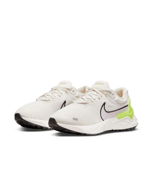 Nike White Renew Run 3 Sneaker for men