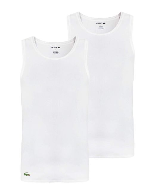 Lacoste Baumwolle TH3452 Unterhemd in Weiß für Herren - Lyst