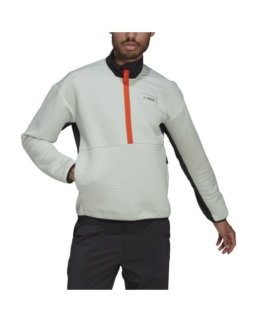 Adidas Gray Terrex Utilitas S Half Zip Hiking Fleece Xl for men
