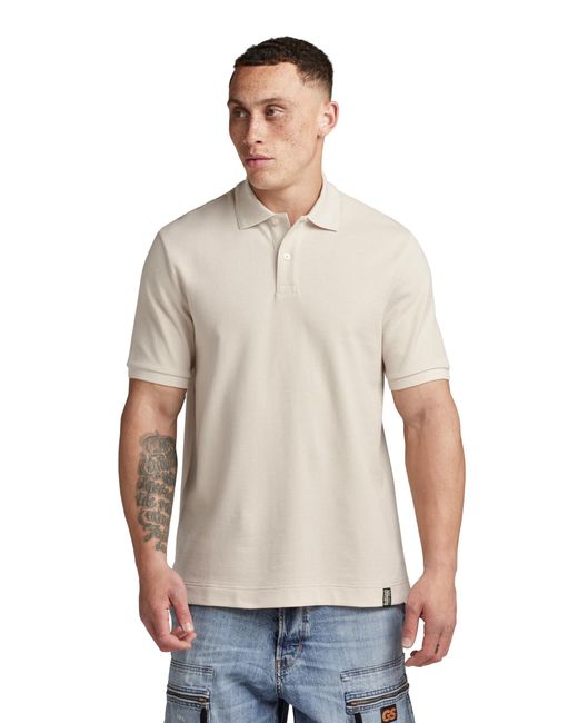 G-Star RAW Essential Poloshirt in het White voor heren