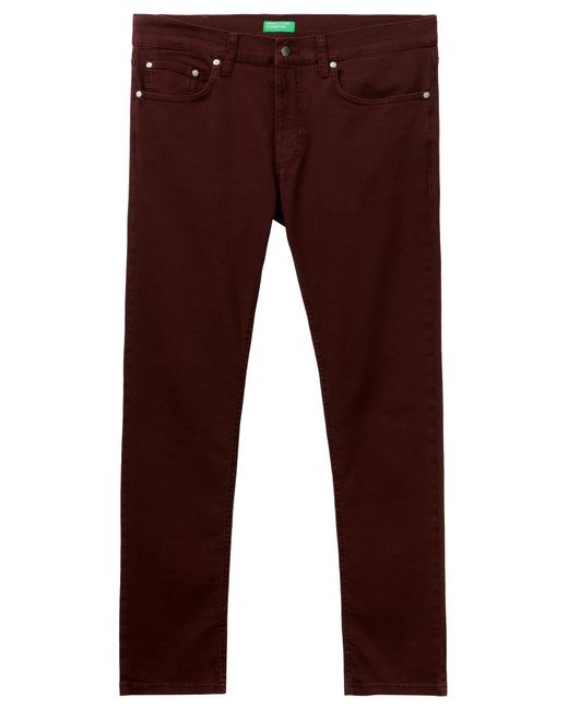 Benetton Red Pants 4ptuue00s Jeans for men