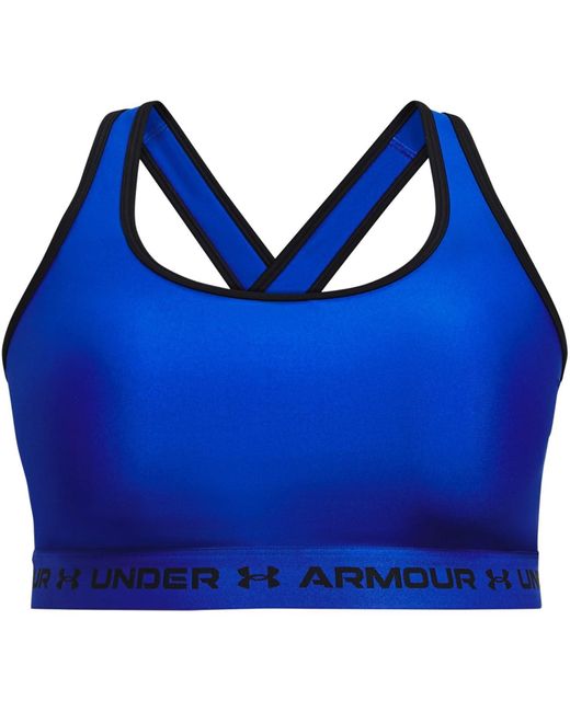 Under Armour Blue S Mid Support Crossback Sports Bra Team Royal 5xl