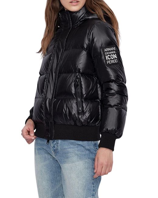 Emporio Armani Black A|x Armani Exchange Quilted Down Jacket