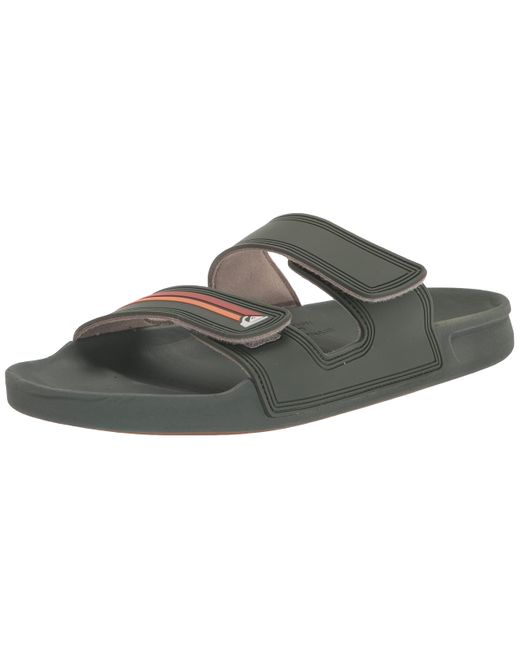 Quiksilver Rivi Double Adjust Slide Sandal in Green 1 (Black) for Men