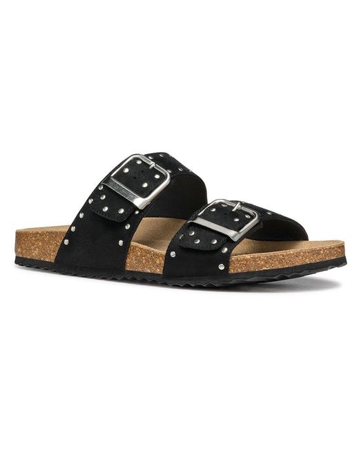 Geox Black D BRIONIA R I Flat Sandal